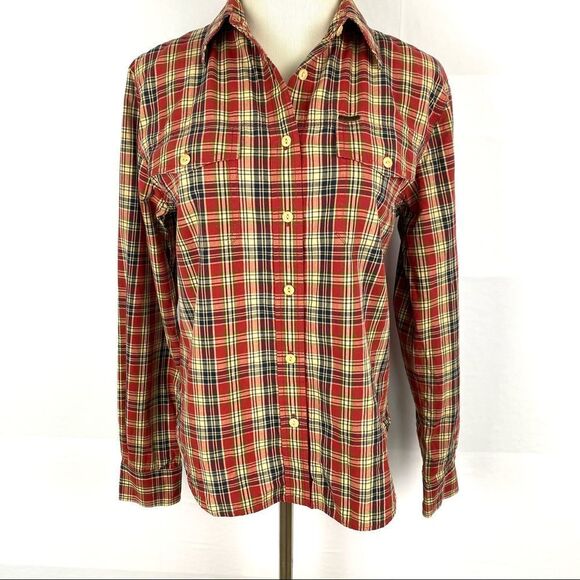 RALPH LAUREN Red Plaid Button-down 2 Front Pockets Long Sleeve Shirt - Picture 6 of 6